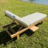 Set of Three (3) Teak Chaise Loungers with Sunbrella Cushions - Image 6